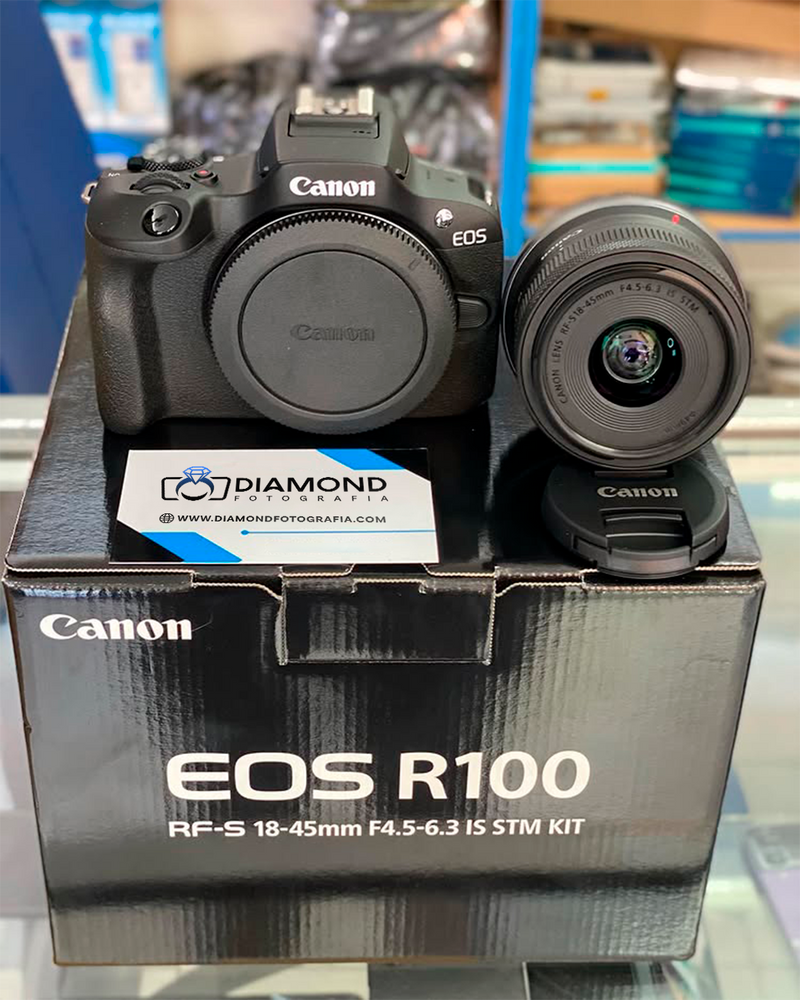 Camera Canon EOS R100 + Lente RF 18-45mm