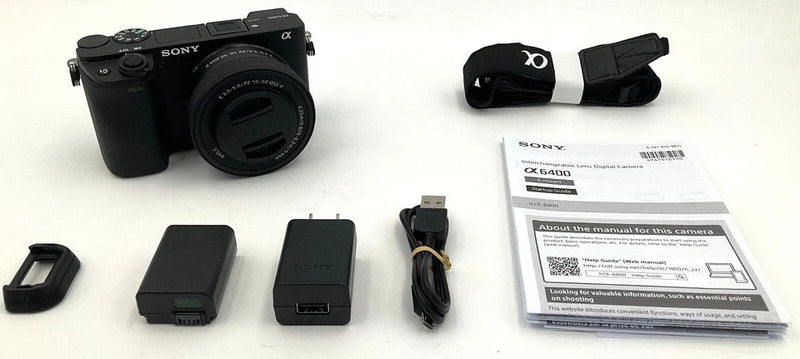 Câmera Sony a6400 + lente 16-50mm